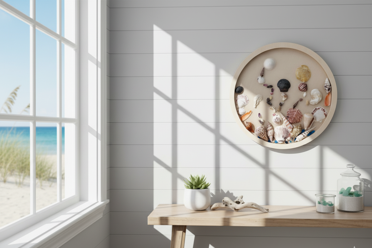Round Seashell Art