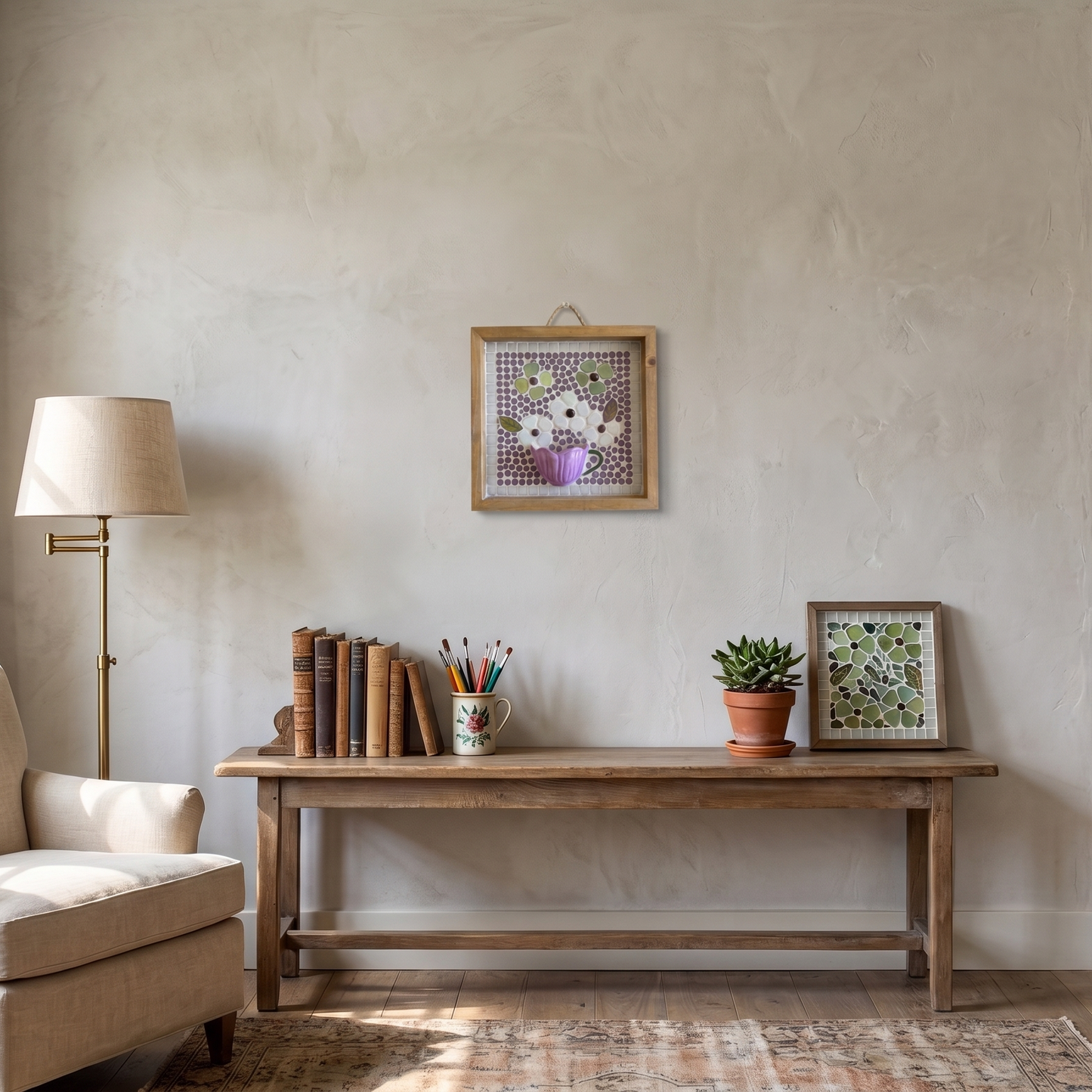 Lavender Blooms & Tea 3D Mosaic