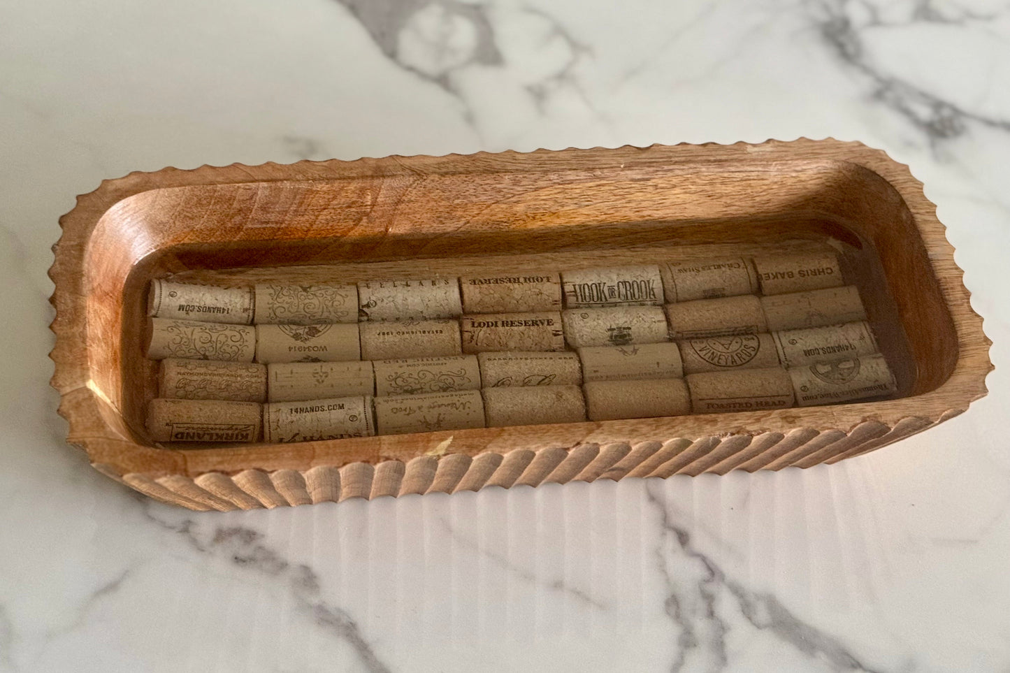 Wine Corks Wooden Bowl