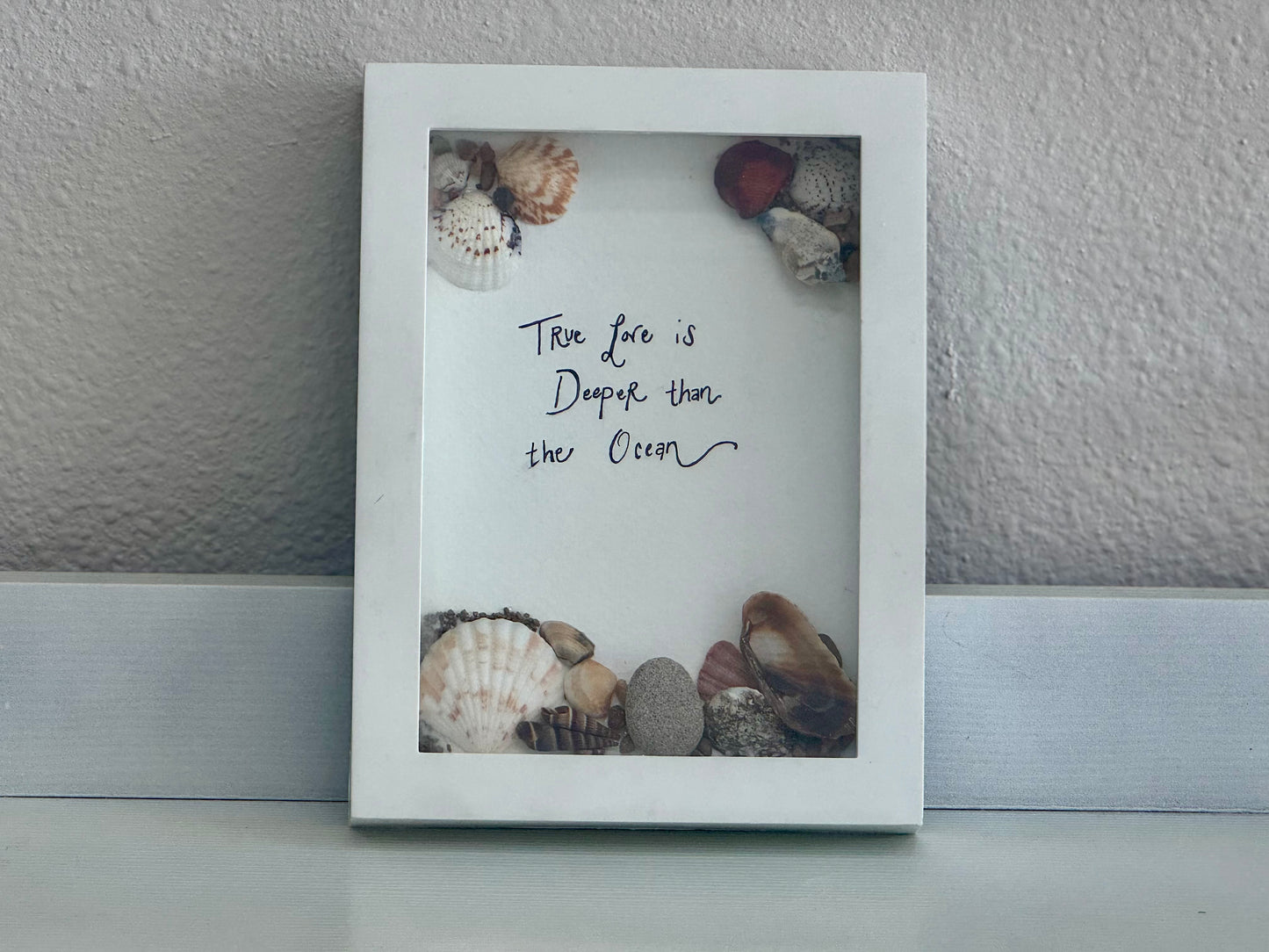 true Love is Deeper than the Ocean Seashell Art