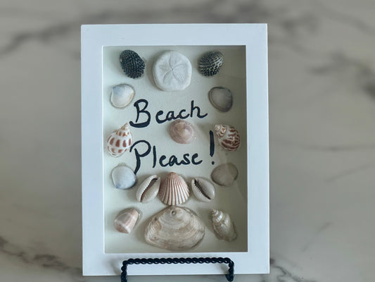 Beach Please Seashell Art