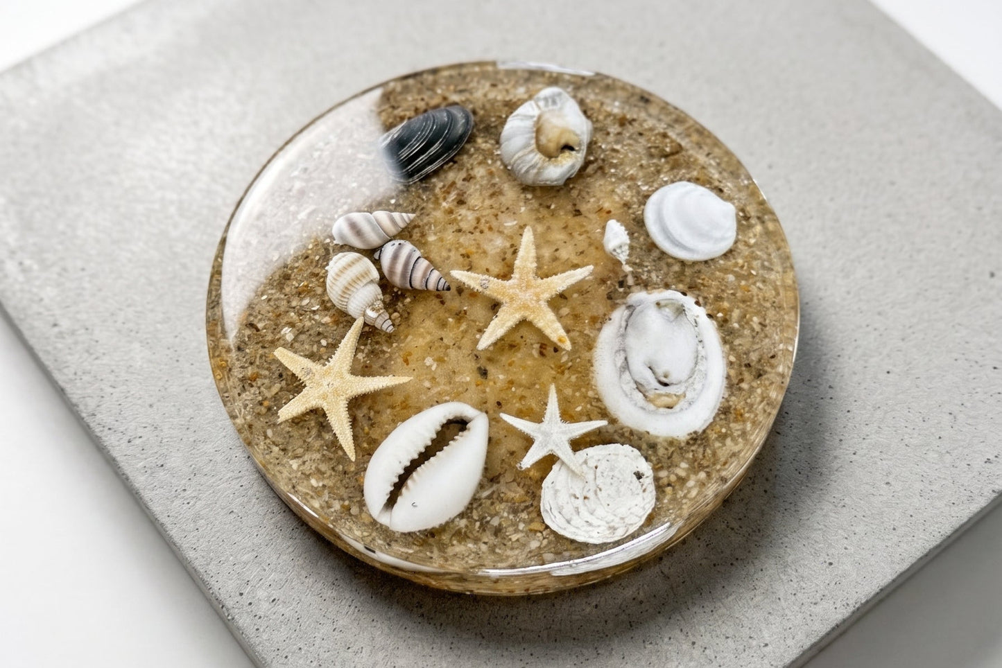 Ocean Floor Resin Coaster Round