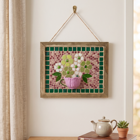The Petite Floral Teacup Mosaic (8x10)