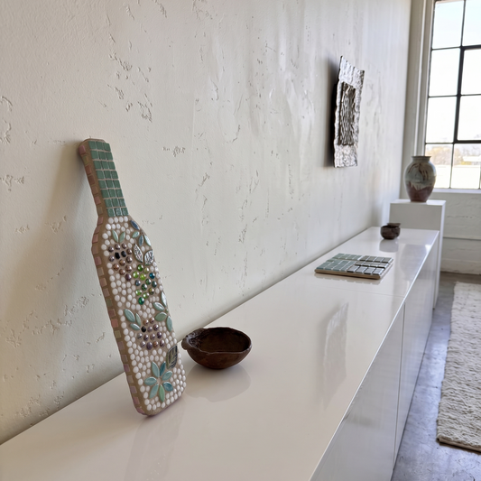 Mosaic Wine Bottle: Flora & Frost