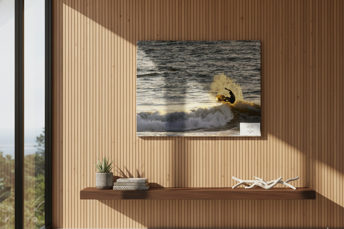 Surfing Photos - Golden Hour Tamarack Beach on canvas 16x20
