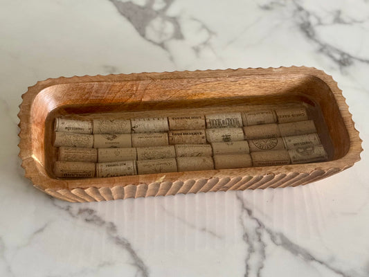 Wine Corks Wooden Bowl