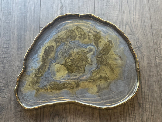 Golden Geode Dish