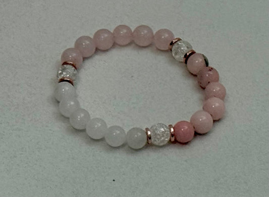 Rose Quartz and Pink Opal Bracelet