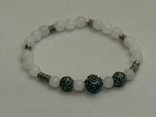 Moonstone and Silver Bracelet