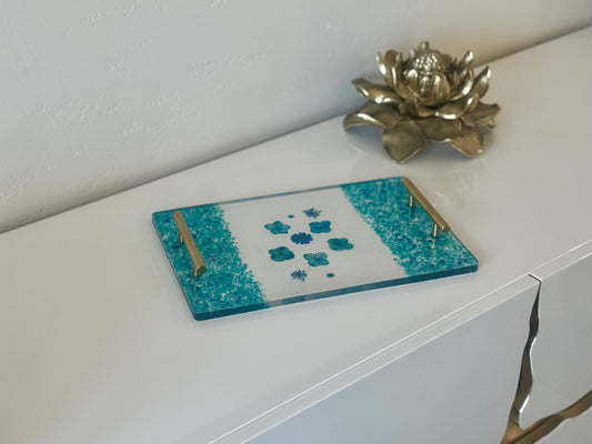 Flat Resin Tray with Handles