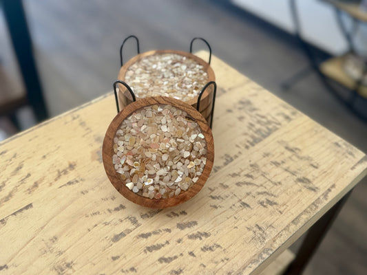 Crushed Sea Shell Coaster Set 4 pieces