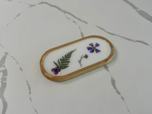 Oval Bamboo Vanity Tray