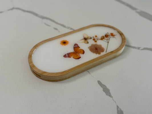 Oval Bamboo Vanity Tray