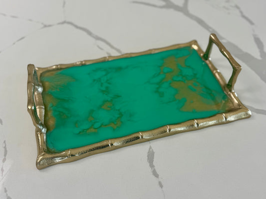 Large Gold Metal Tray