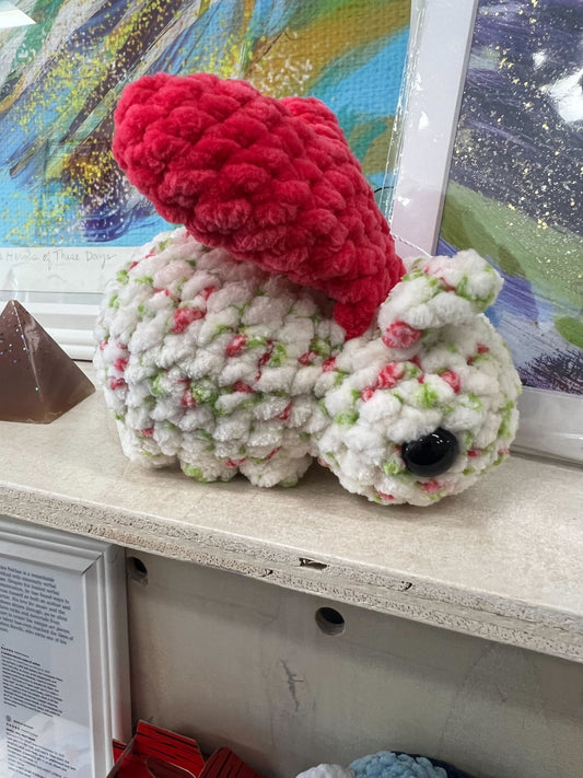 Green and Pink Love Bug Crochet Plush