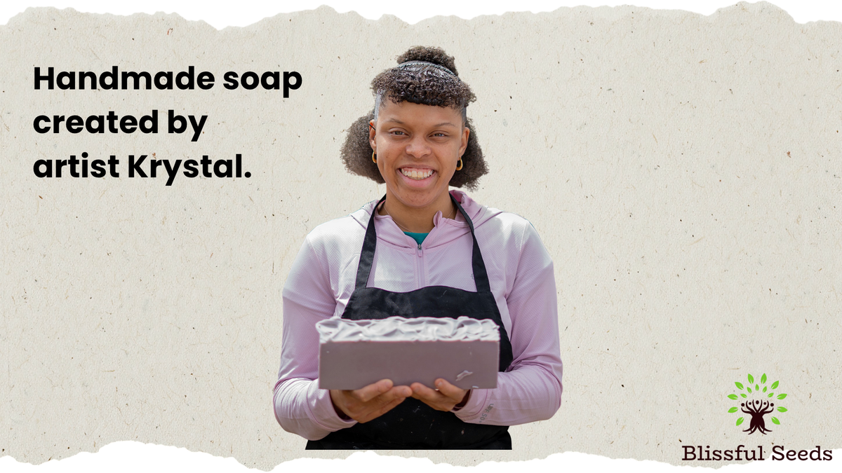 Handmade soap created by Blissful Seeds artist Krystal